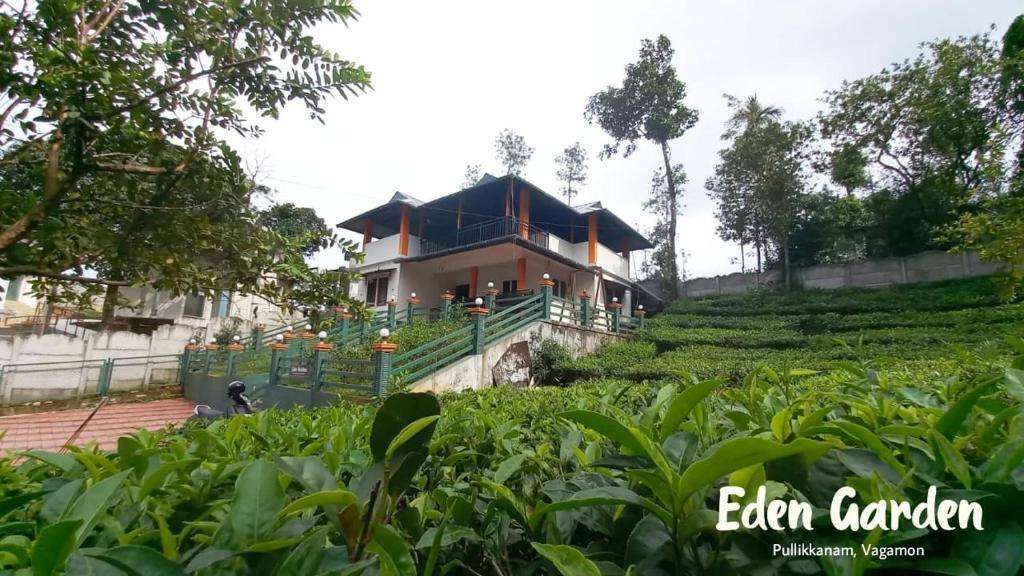Eden Gardens Villa nestled on a green mountain slope